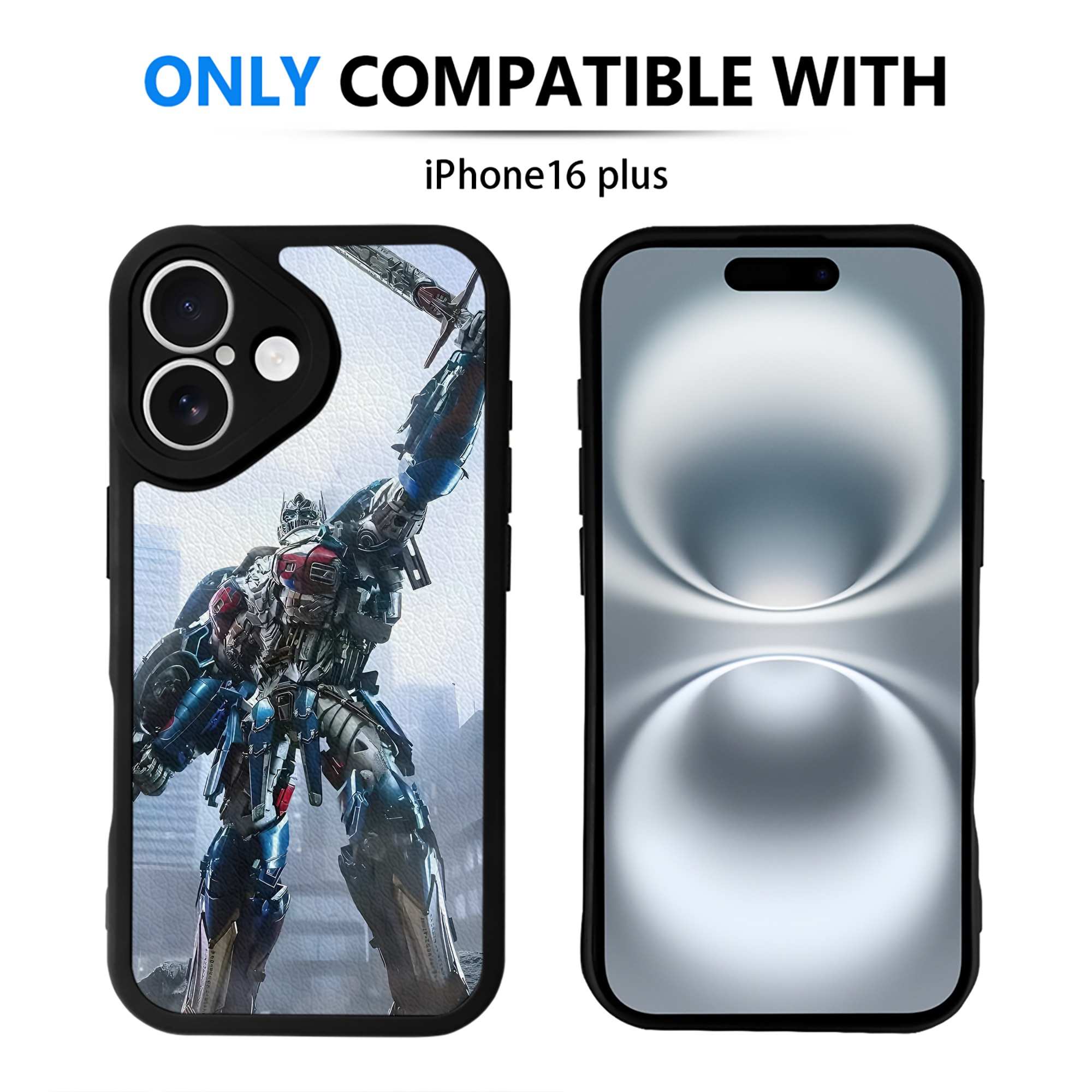 （画像用） Transformers トランスフォーマー 【iPhone 16シリーズ対応】シリコンスマホケース（レザー調） 材質：シリコン